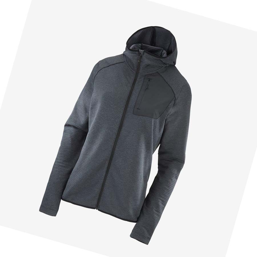 Sudadera Con Capucha Salomon ESSENTIAL LIGHTWARM HOODED Mujer Negros | MX 2507PJJ